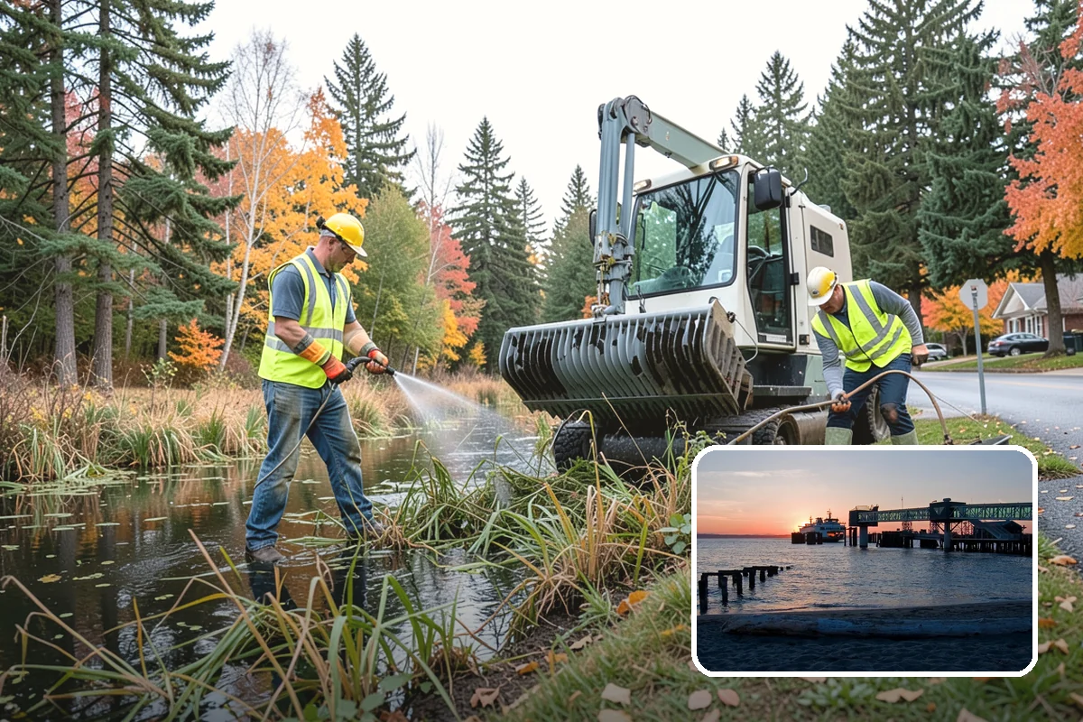 Municipal Plaza Cleaning in Edmonds, Snohomish County, WA - Deep cleaning restores heavily trafficked plaza hardscapes