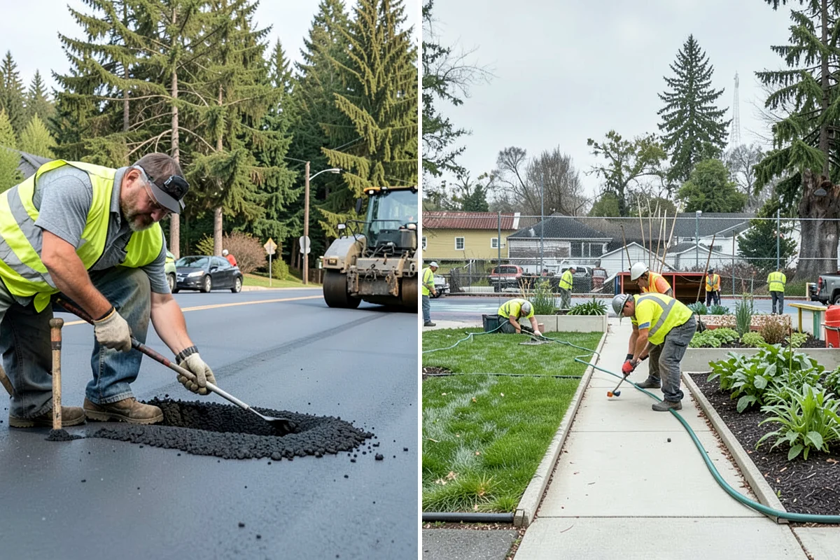 Municipal Plaza Cleaning in Everett, Snohomish County, WA - We assess plaza surfaces and staining and confirm a plan