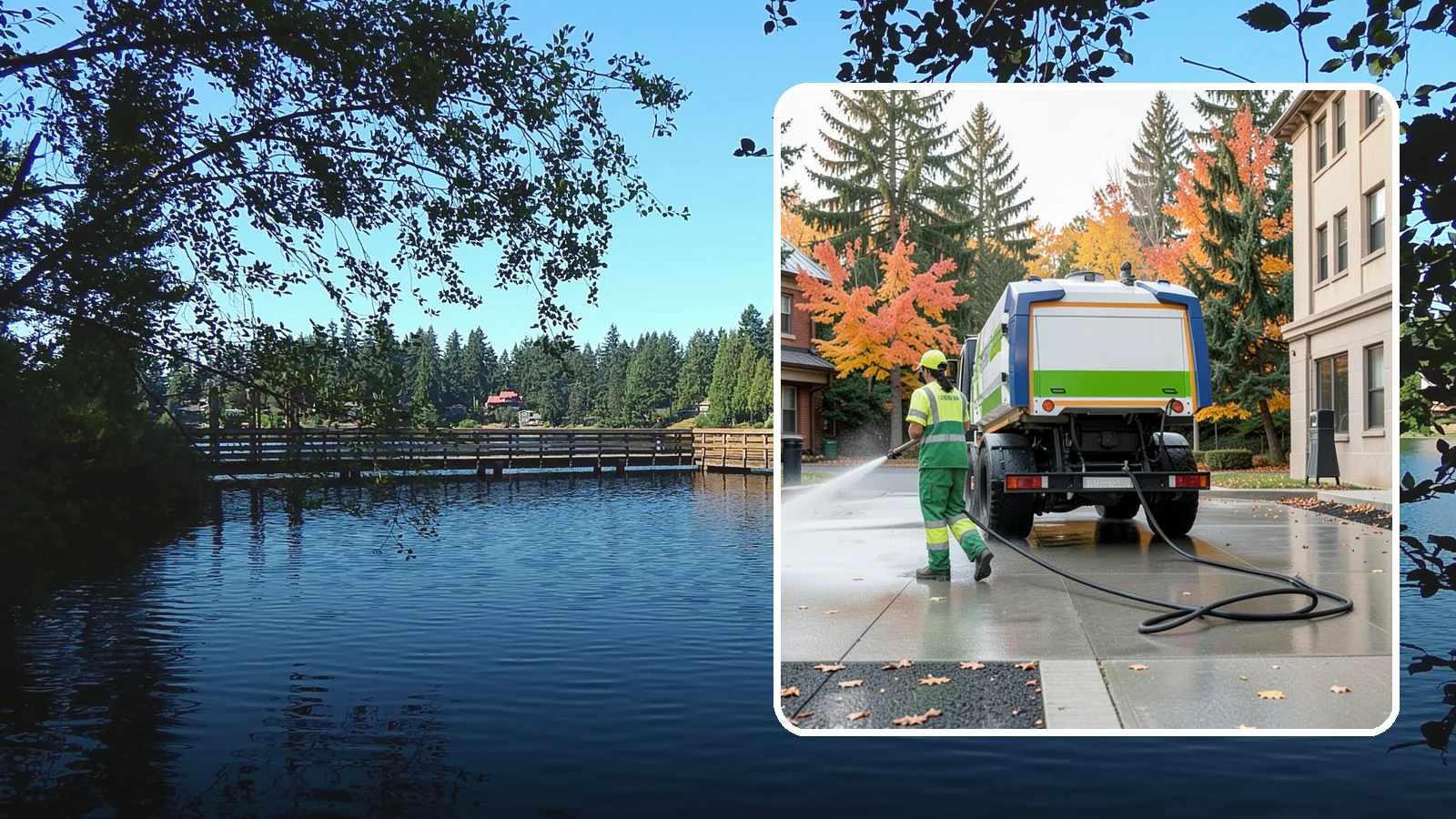 Municipal Plaza Cleaning in Federal Way, King County, WA - We deep clean public plazas, courtyards, and gathering spaces to restore hardscape appearance for Western Washington civic...