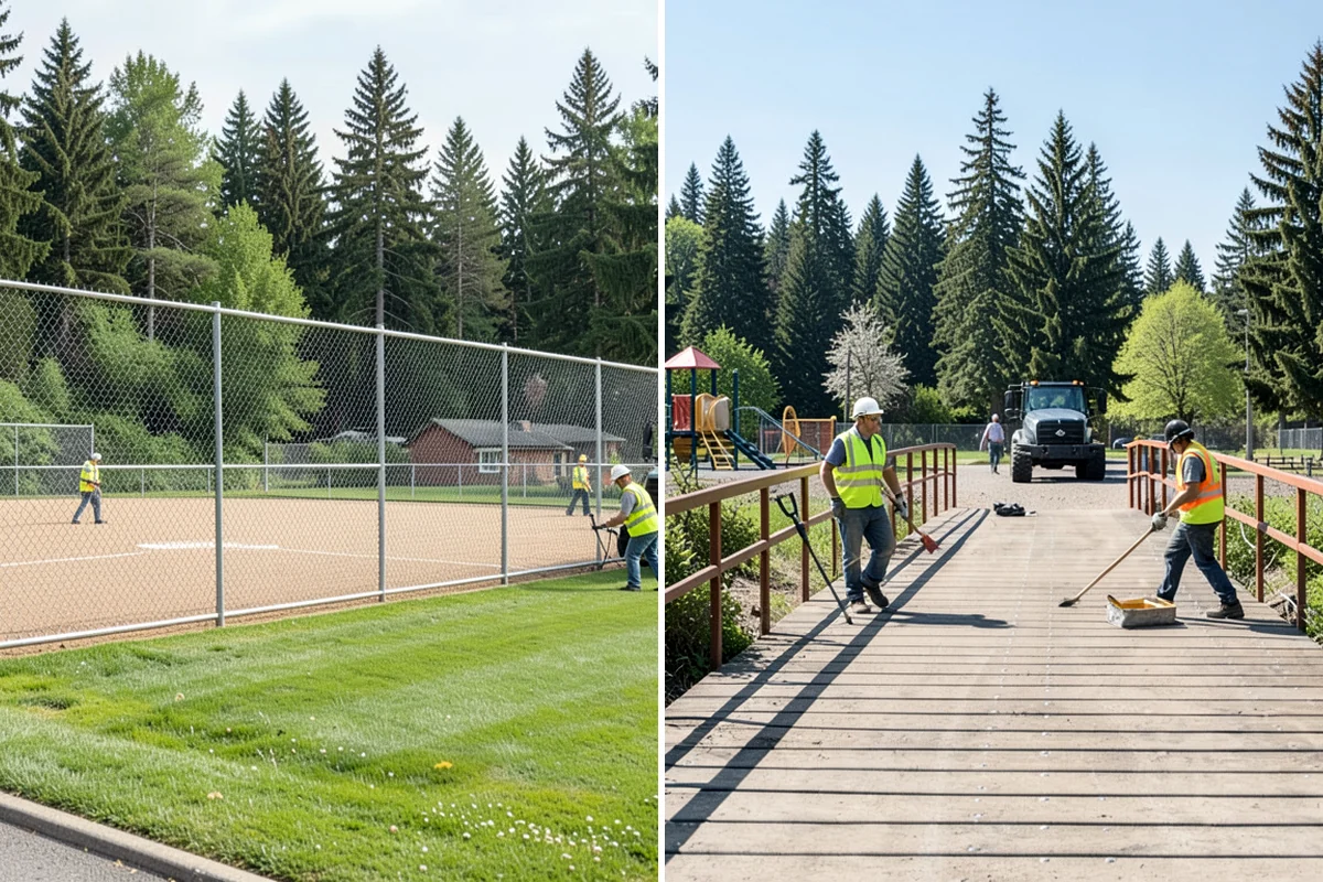 Municipal Plaza Cleaning in Federal Way, King County, WA - We assess plaza surfaces and staining and confirm a plan