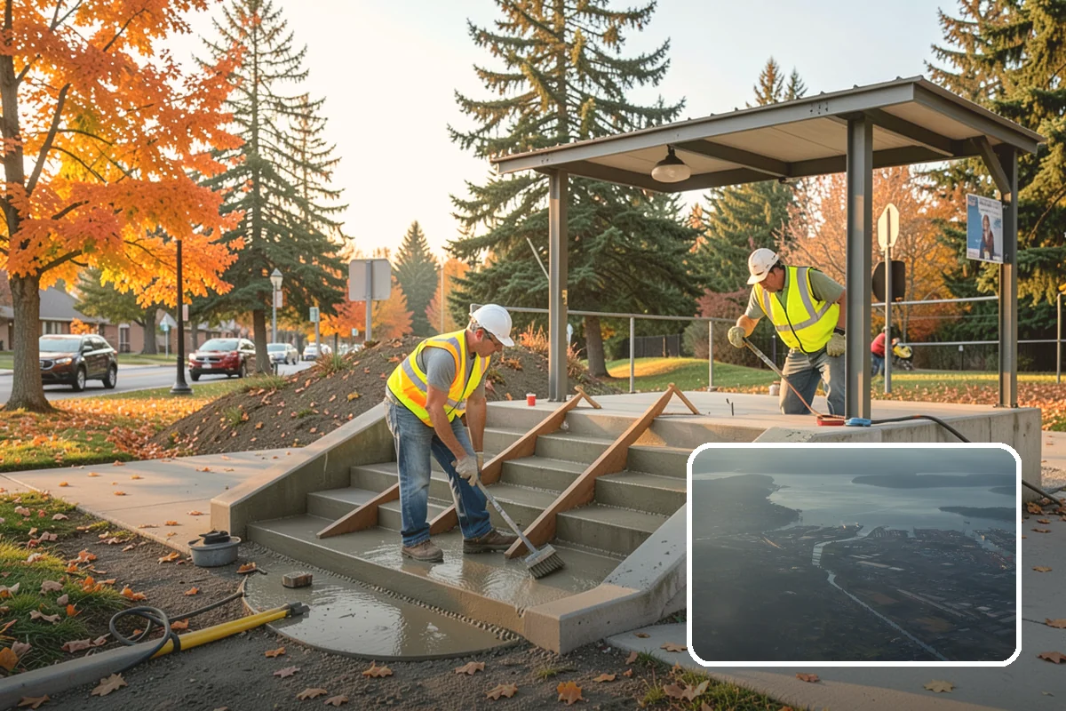 Municipal Plaza Cleaning in Fife, Pierce County, WA - Deep cleaning restores heavily trafficked plaza hardscapes
