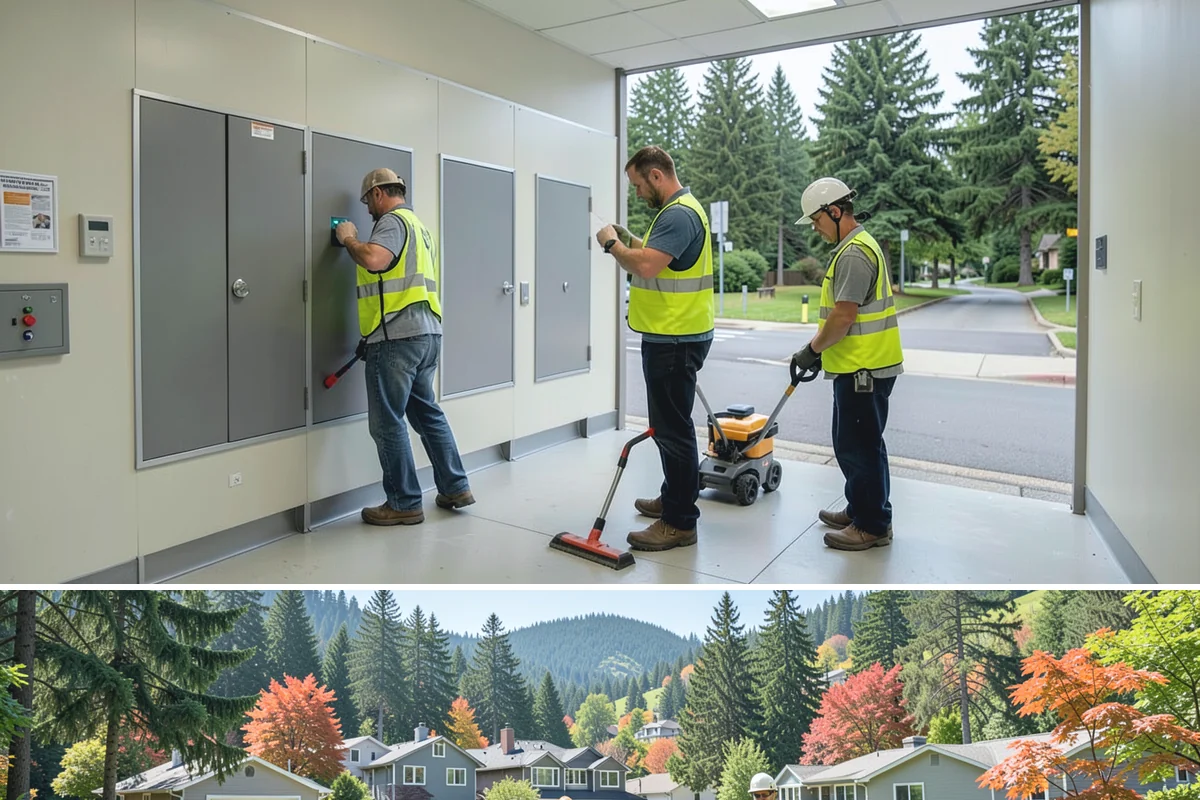 Municipal Plaza Cleaning in Fircrest, Pierce County, WA - Plaza cleaning is scheduled in the dry season and timed ahead of major public events to present spaces at their best.