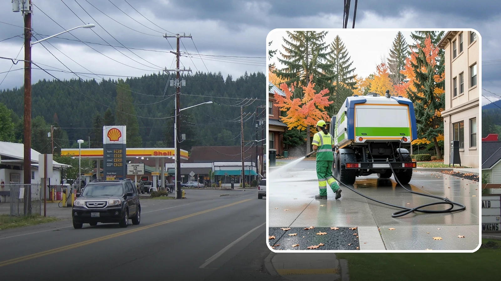 Municipal Plaza Cleaning in Granite Falls, Snohomish County, WA - We deep clean public plazas, courtyards, and gathering spaces to restore hardscape appearance for Western Washington civic...