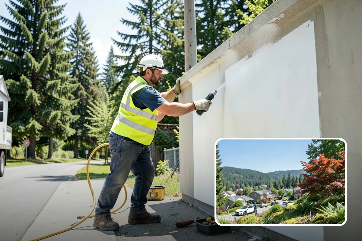 Municipal Plaza Cleaning in Index, Snohomish County, WA - Deep cleaning restores heavily trafficked plaza hardscapes