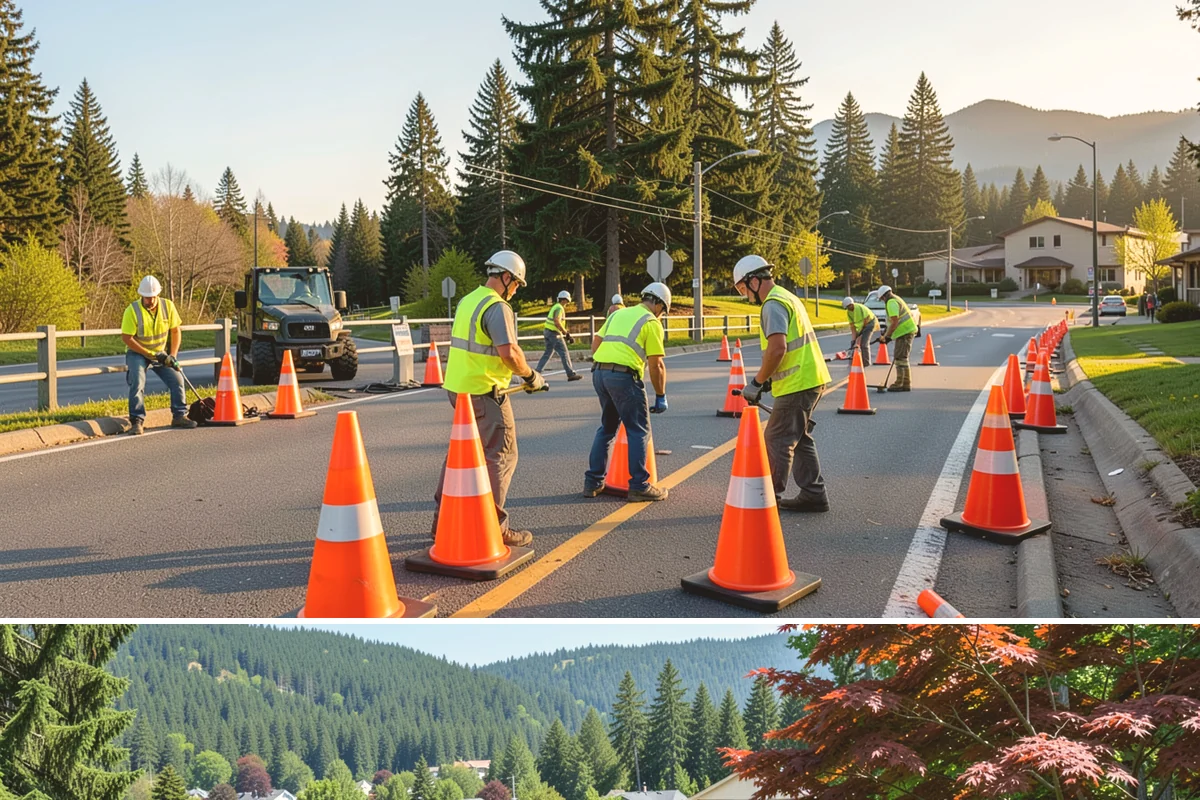 Municipal Plaza Cleaning in Index, Snohomish County, WA - Plaza cleaning is scheduled in the dry season and timed ahead of major public events to present spaces at their best.
