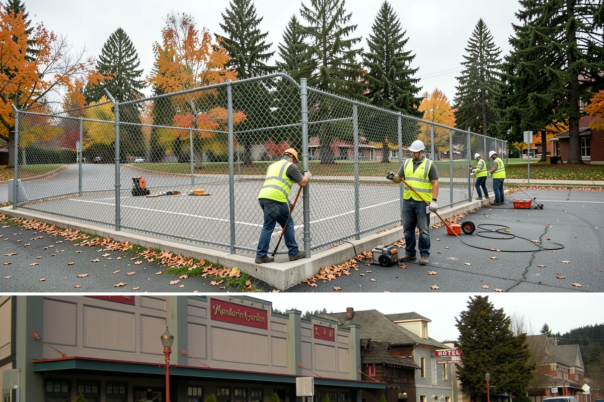 Municipal Plaza Cleaning in Issaquah, King County, WA - Plaza cleaning is scheduled in the dry season and timed ahead of major public events to present spaces at their best.