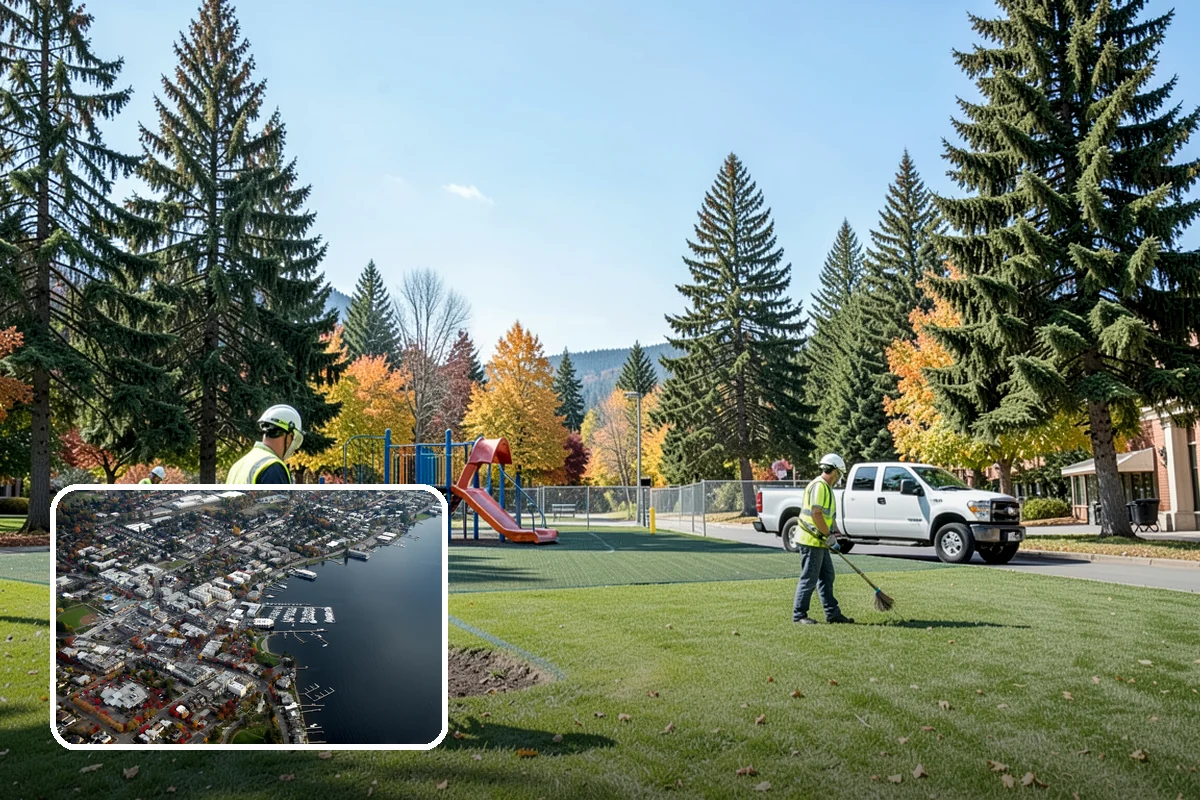 Municipal Plaza Cleaning in Kirkland, King County, WA - Deep cleaning restores heavily trafficked plaza hardscapes
