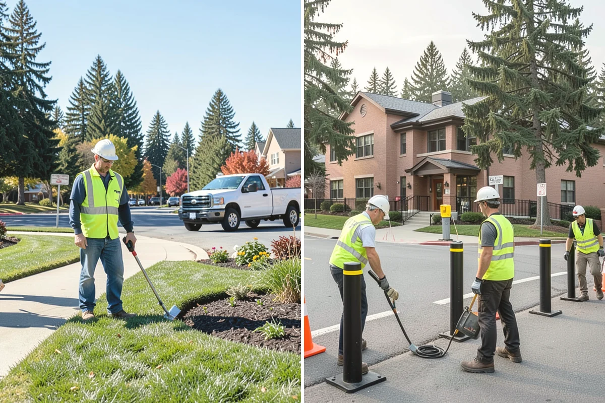 Municipal Plaza Cleaning in La Conner, Skagit County, WA - We assess plaza surfaces and staining and confirm a plan
