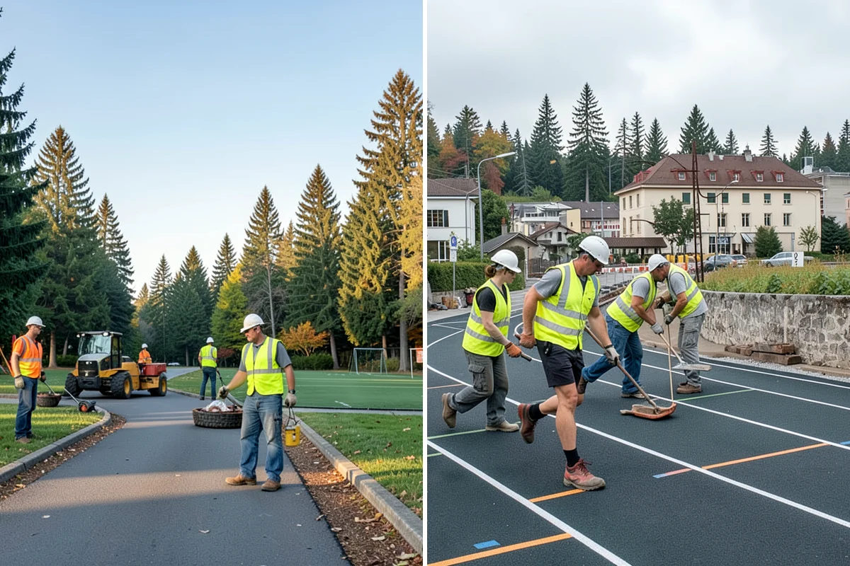Municipal Plaza Cleaning in Maple Valley, King County, WA - We assess plaza surfaces and staining and confirm a plan