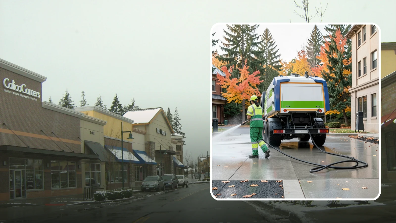 Municipal Plaza Cleaning in Mill Creek, Snohomish County, WA - We deep clean public plazas, courtyards, and gathering spaces to restore hardscape appearance for Western Washington civic...