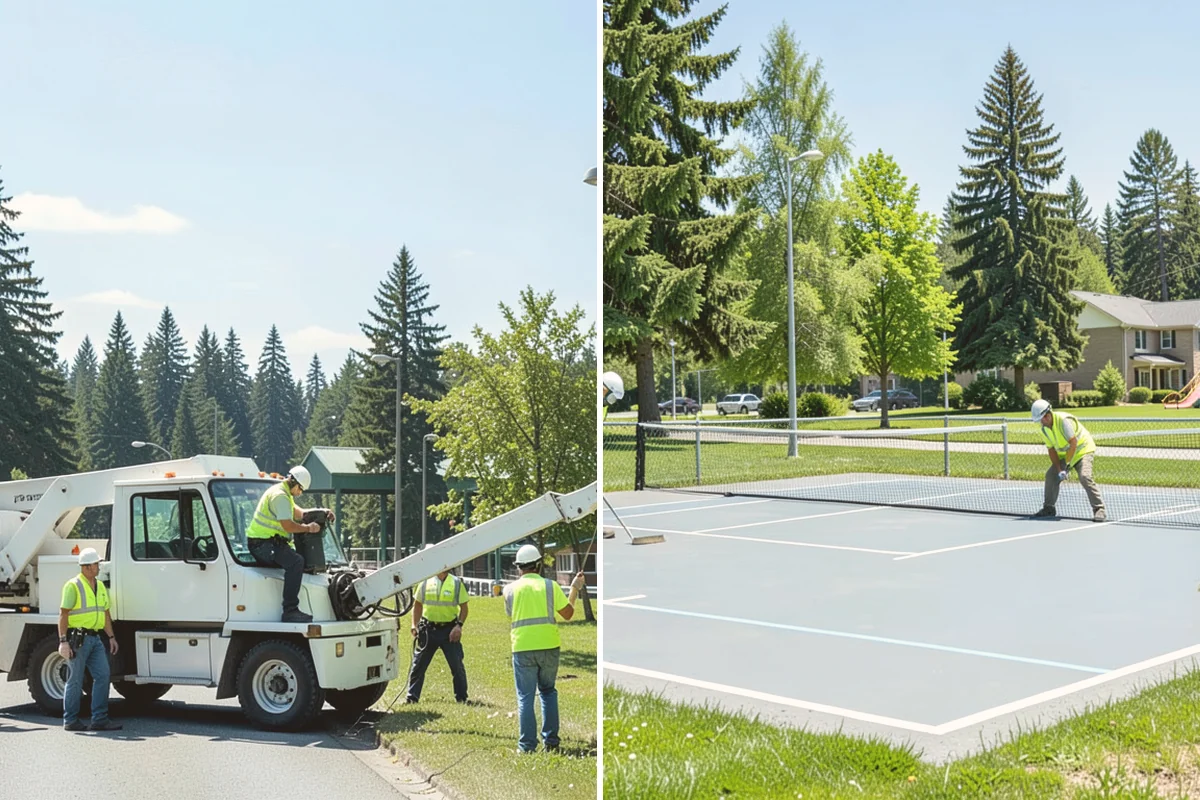Municipal Plaza Cleaning in Mount Vernon, Skagit County, WA - We assess plaza surfaces and staining and confirm a plan