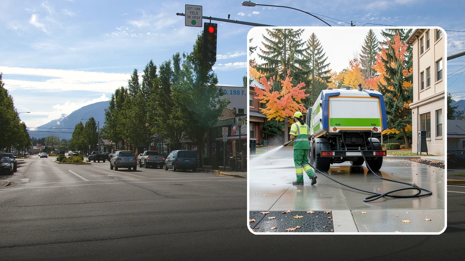 Municipal Plaza Cleaning in North Bend, King County, WA - We deep clean public plazas, courtyards, and gathering spaces to restore hardscape appearance for Western Washington civic...