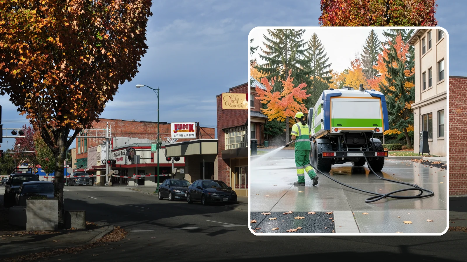 Municipal Plaza Cleaning in Puyallup, Pierce County, WA - We deep clean public plazas, courtyards, and gathering spaces to restore hardscape appearance for Western Washington civic...