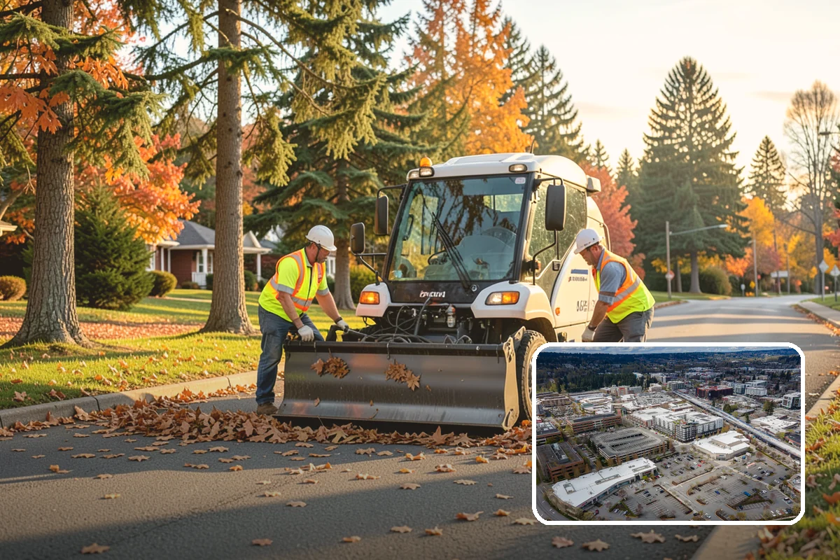 Municipal Plaza Cleaning in Redmond, King County, WA - Deep cleaning restores heavily trafficked plaza hardscapes