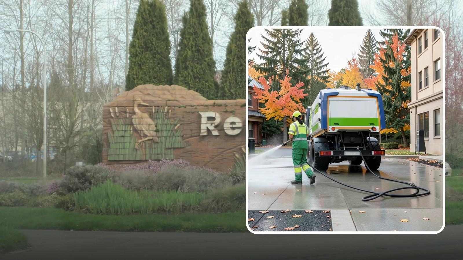 Municipal Plaza Cleaning in Renton, King County, WA - We deep clean public plazas, courtyards, and gathering spaces to restore hardscape appearance for Western Washington civic...