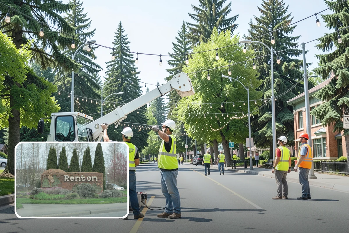 Municipal Plaza Cleaning in Renton, King County, WA - Deep cleaning restores heavily trafficked plaza hardscapes