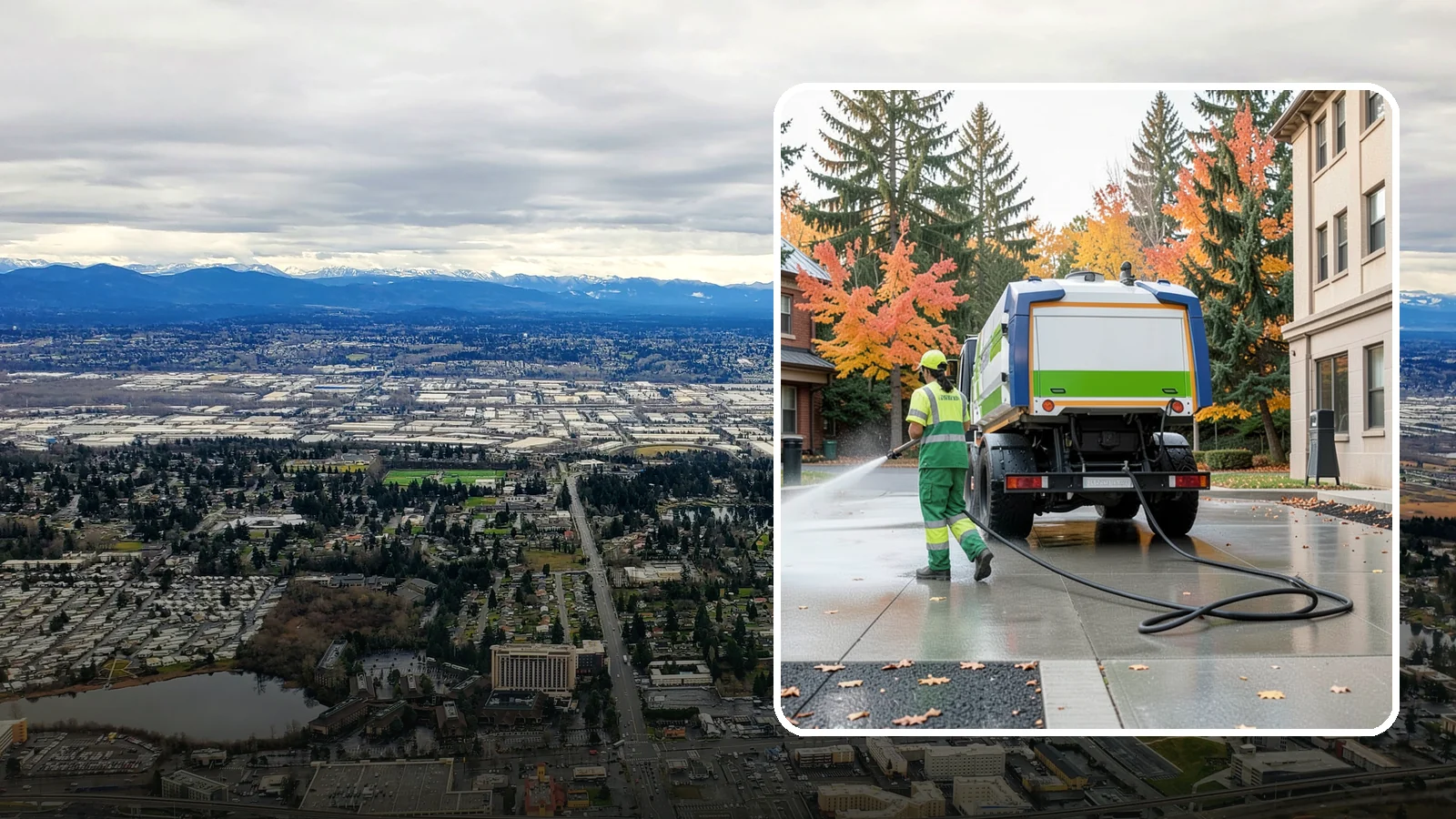Municipal Plaza Cleaning in SeaTac, King County, WA - We deep clean public plazas, courtyards, and gathering spaces to restore hardscape appearance for Western Washington civic...