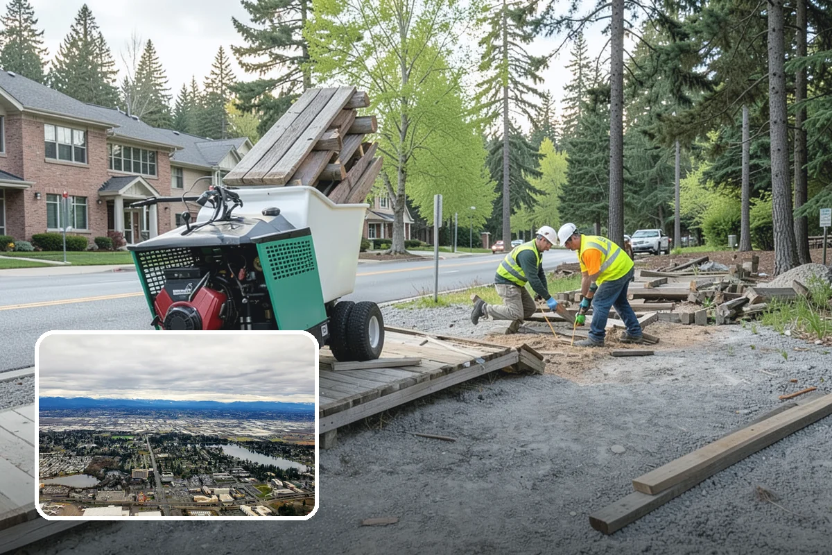 Municipal Plaza Cleaning in SeaTac, King County, WA - Deep cleaning restores heavily trafficked plaza hardscapes