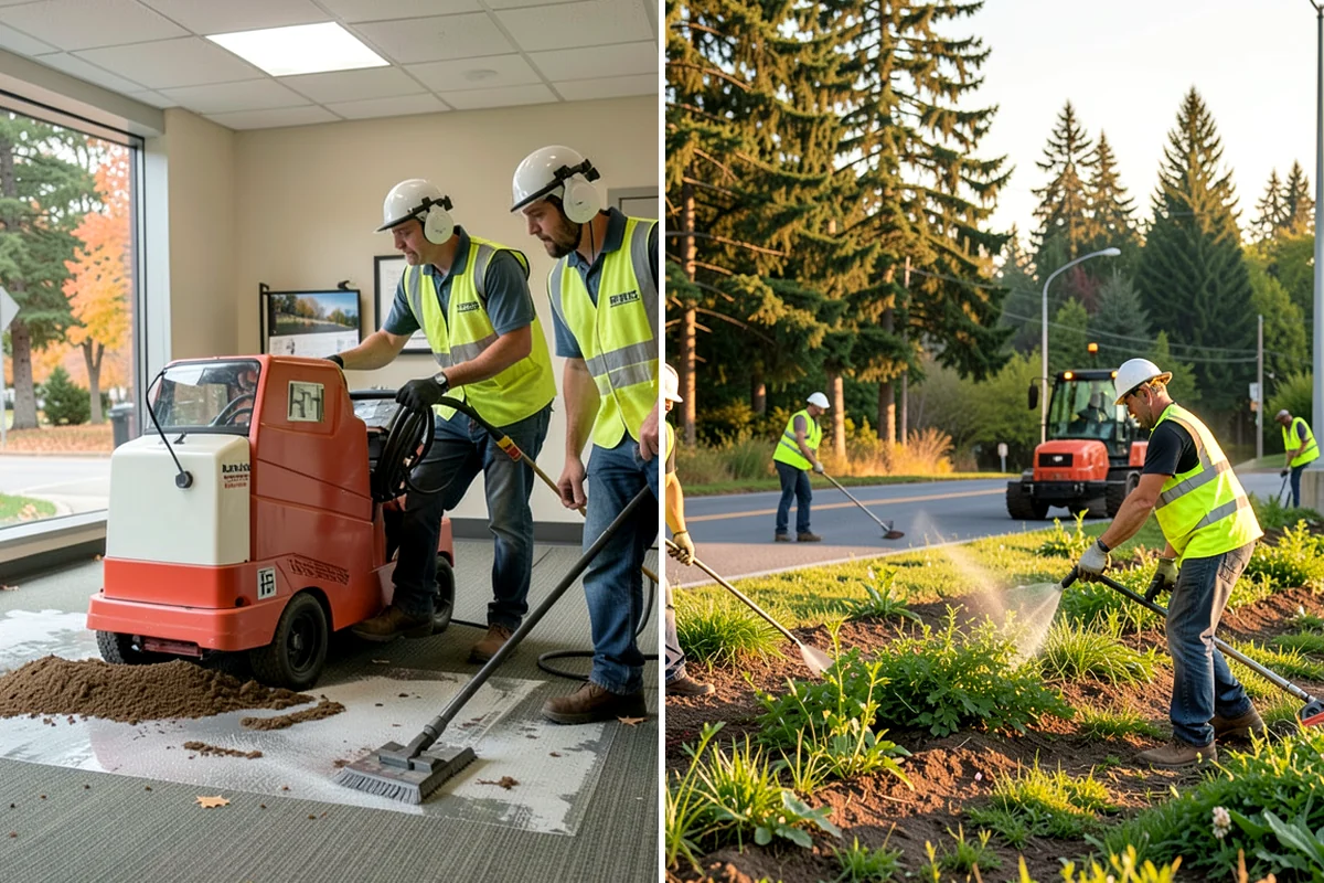 Municipal Plaza Cleaning in SeaTac, King County, WA - We assess plaza surfaces and staining and confirm a plan