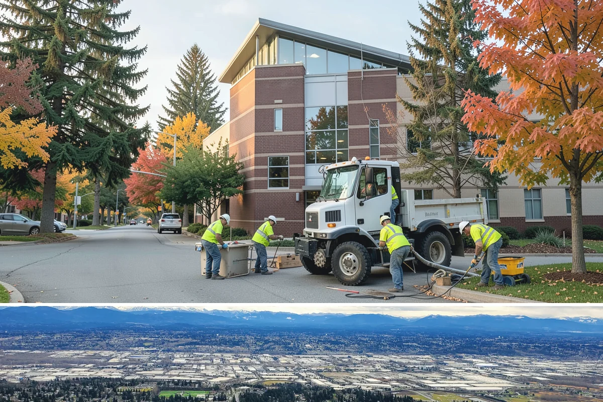 Municipal Plaza Cleaning in SeaTac, King County, WA - Plaza cleaning is scheduled in the dry season and timed ahead of major public events to present spaces at their best.