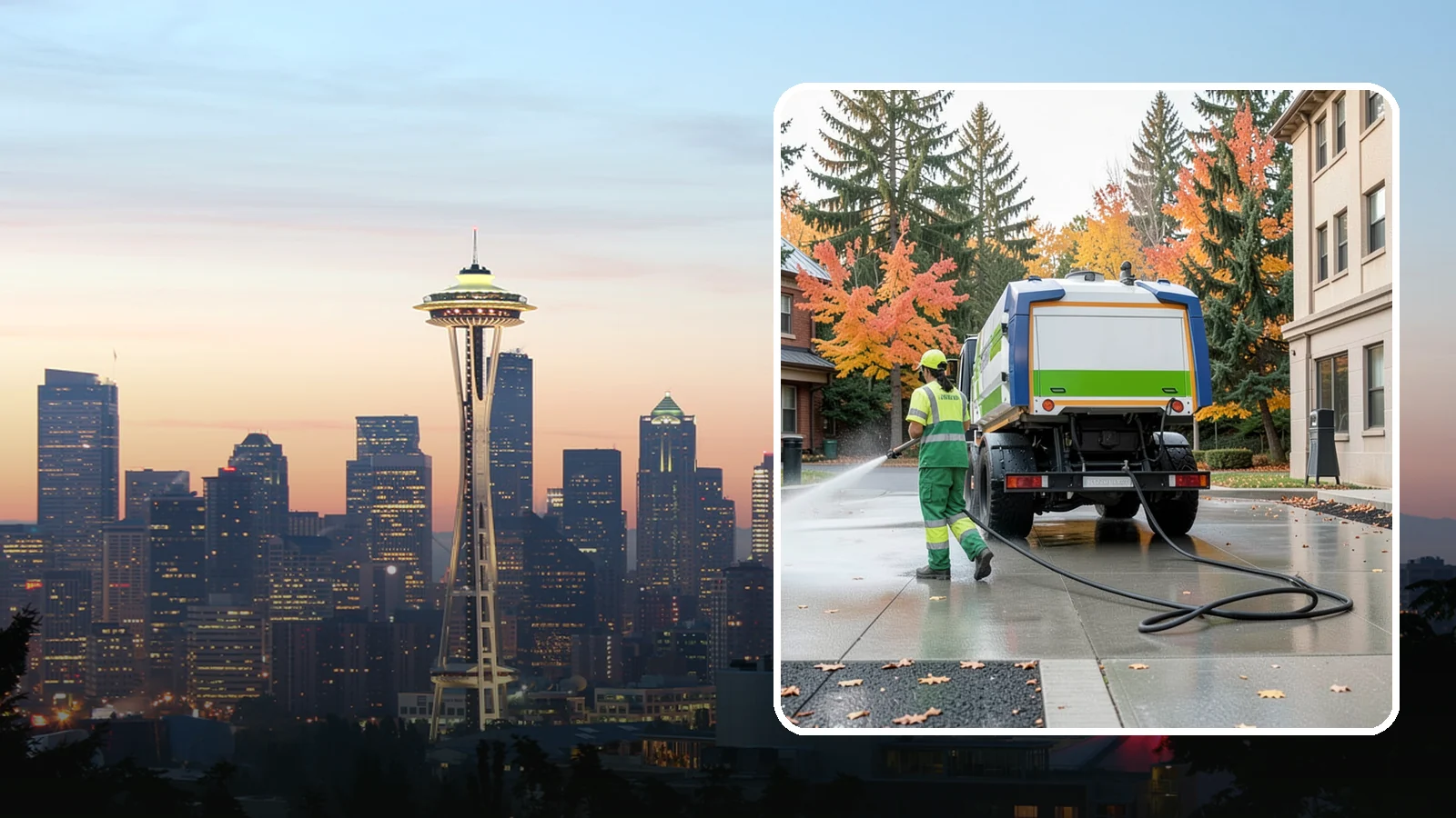 Municipal Plaza Cleaning in Seattle, King County, WA - We deep clean public plazas, courtyards, and gathering spaces to restore hardscape appearance for Western Washington civic...