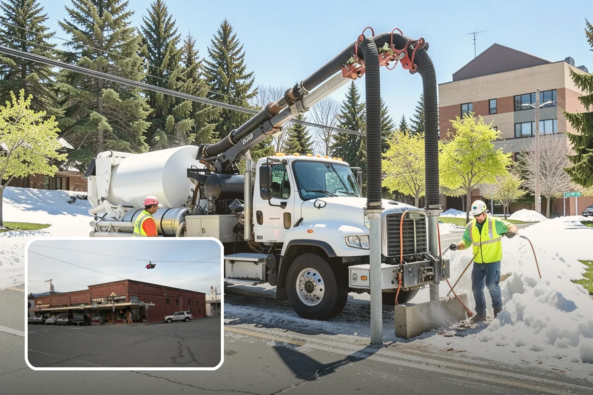 Municipal Plaza Cleaning in Sedro-Woolley, Skagit County, WA - Deep cleaning restores heavily trafficked plaza hardscapes