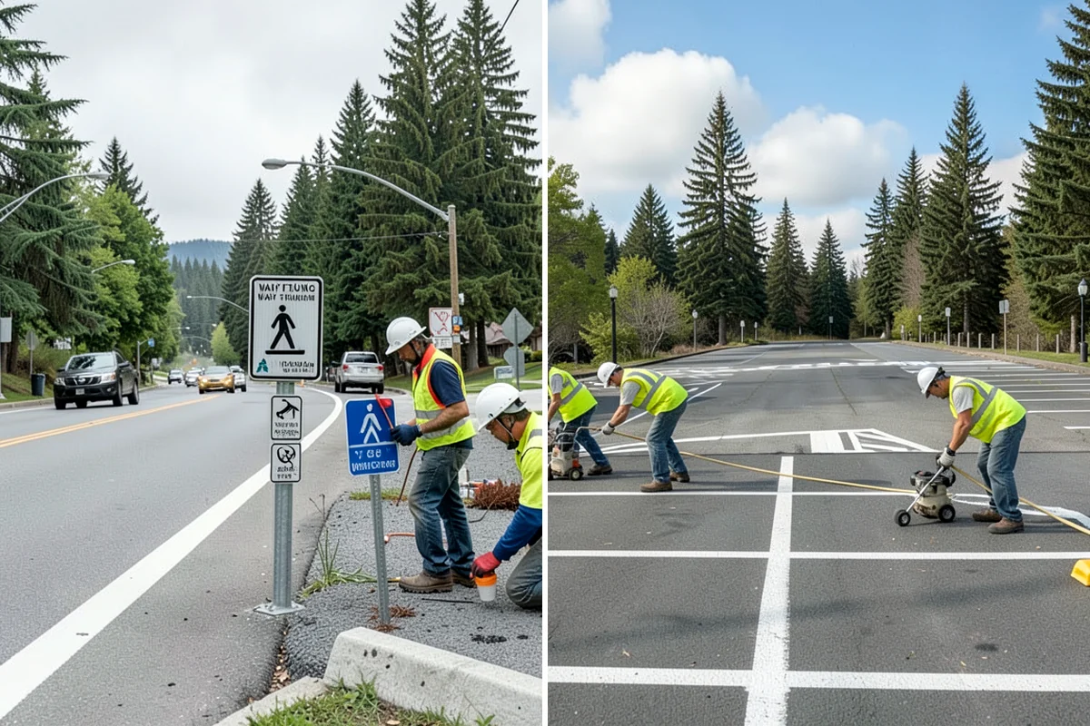 Municipal Plaza Cleaning in Sedro-Woolley, Skagit County, WA - We assess plaza surfaces and staining and confirm a plan