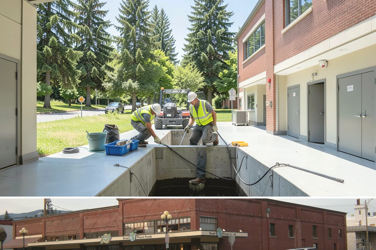 Municipal Plaza Cleaning in Sedro-Woolley, Skagit County, WA - Plaza cleaning is scheduled in the dry season and timed ahead of major public events to present spaces at their best.