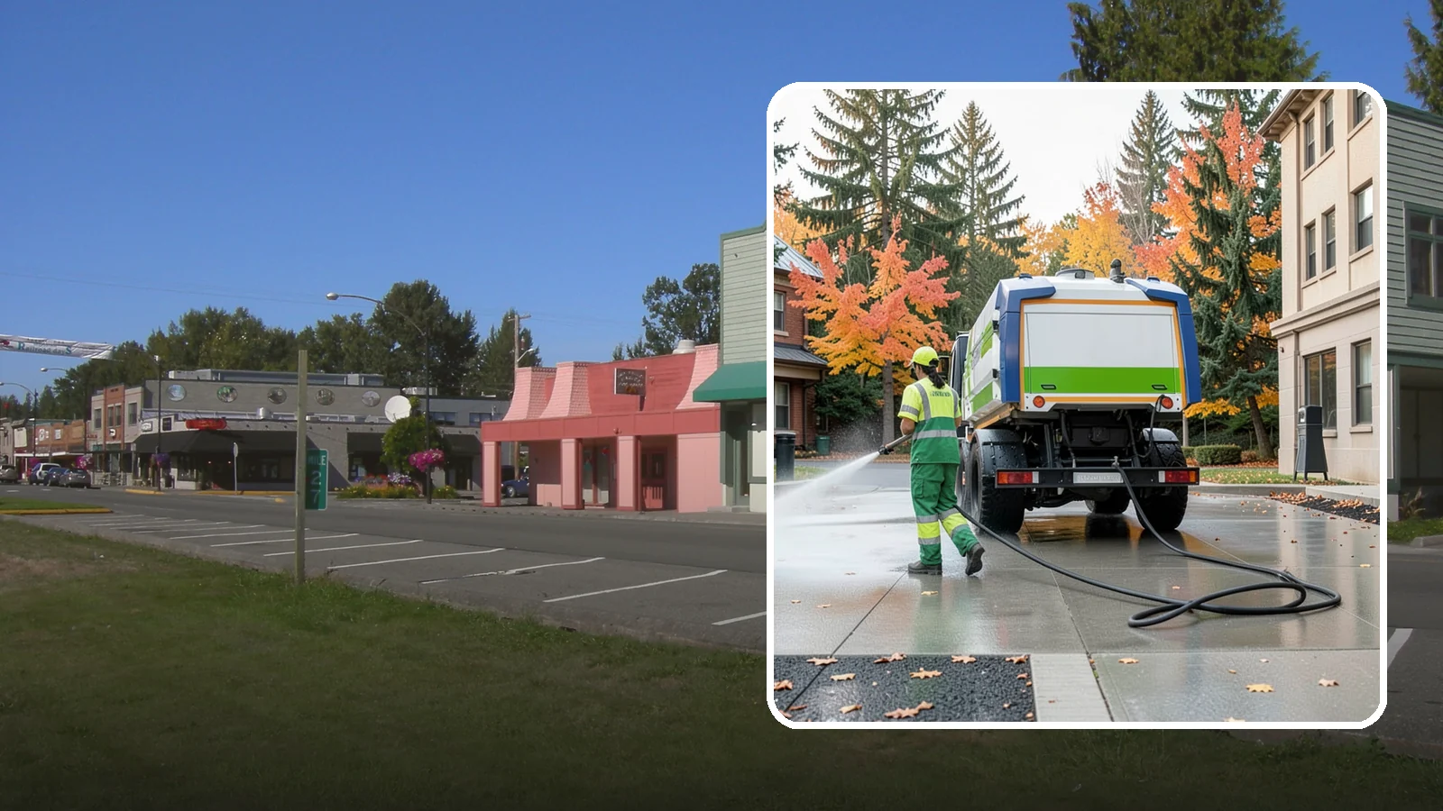 Municipal Plaza Cleaning in Snoqualmie, King County, WA - We deep clean public plazas, courtyards, and gathering spaces to restore hardscape appearance for Western Washington civic...