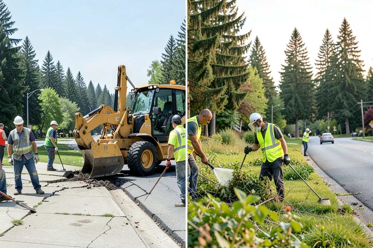 Municipal Plaza Cleaning in Snoqualmie, King County, WA - We assess plaza surfaces and staining and confirm a plan