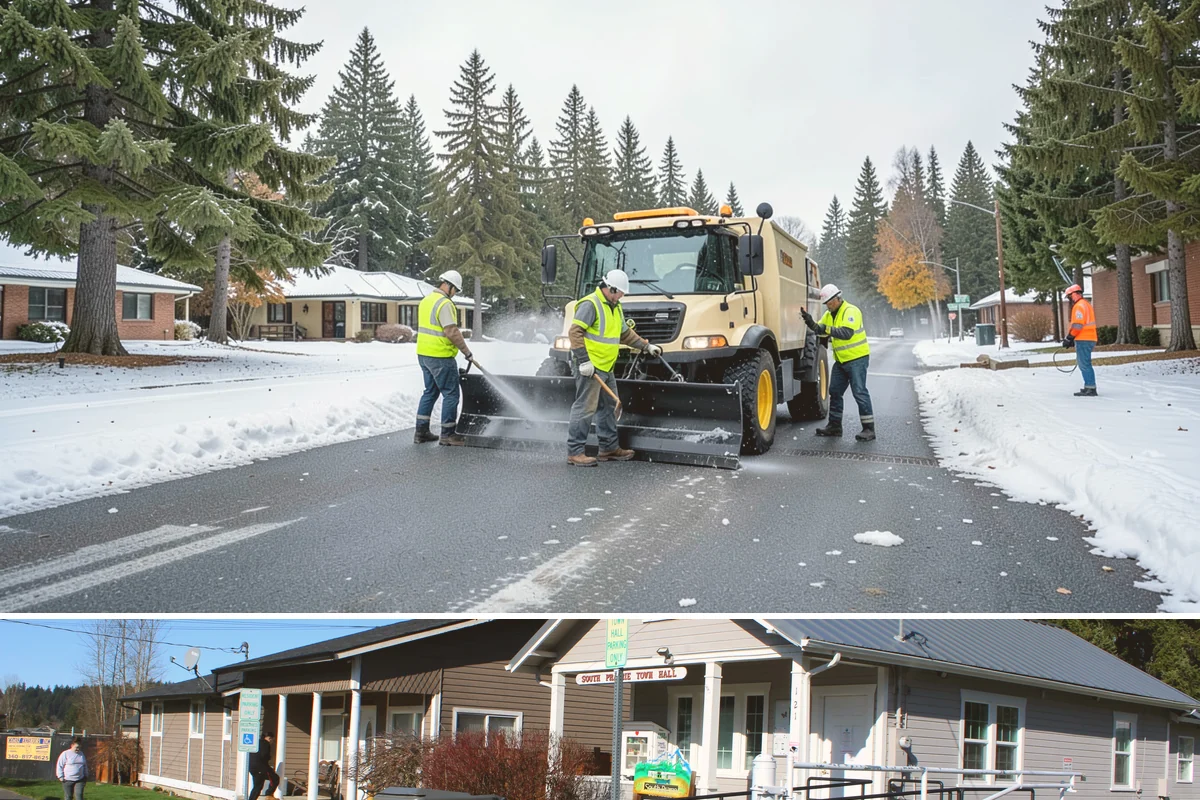 Municipal Plaza Cleaning in South Prairie, Pierce County, WA - Plaza cleaning is scheduled in the dry season and timed ahead of major public events to present spaces at their best.