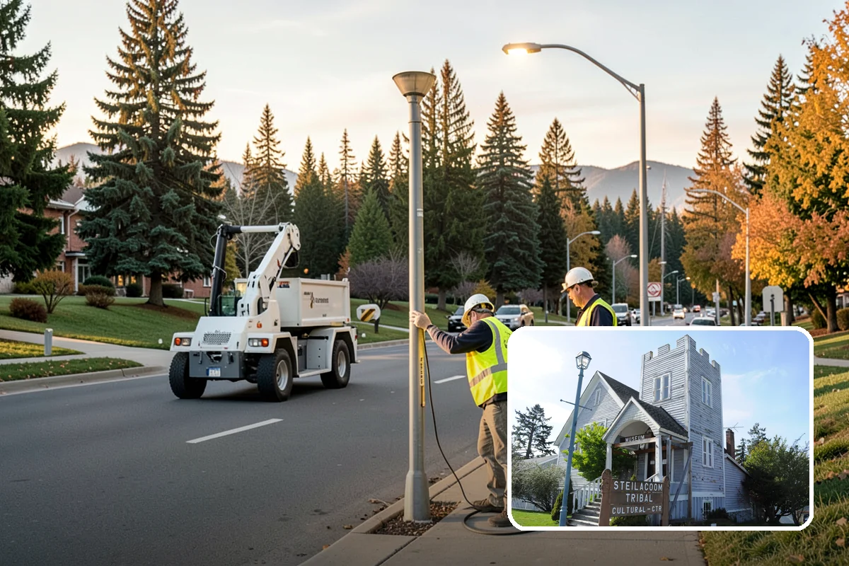 Municipal Plaza Cleaning in Steilacoom, Pierce County, WA - Deep cleaning restores heavily trafficked plaza hardscapes