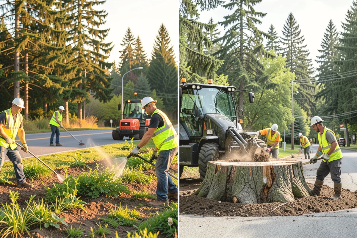 Municipal Plaza Cleaning in Steilacoom, Pierce County, WA - We assess plaza surfaces and staining and confirm a plan