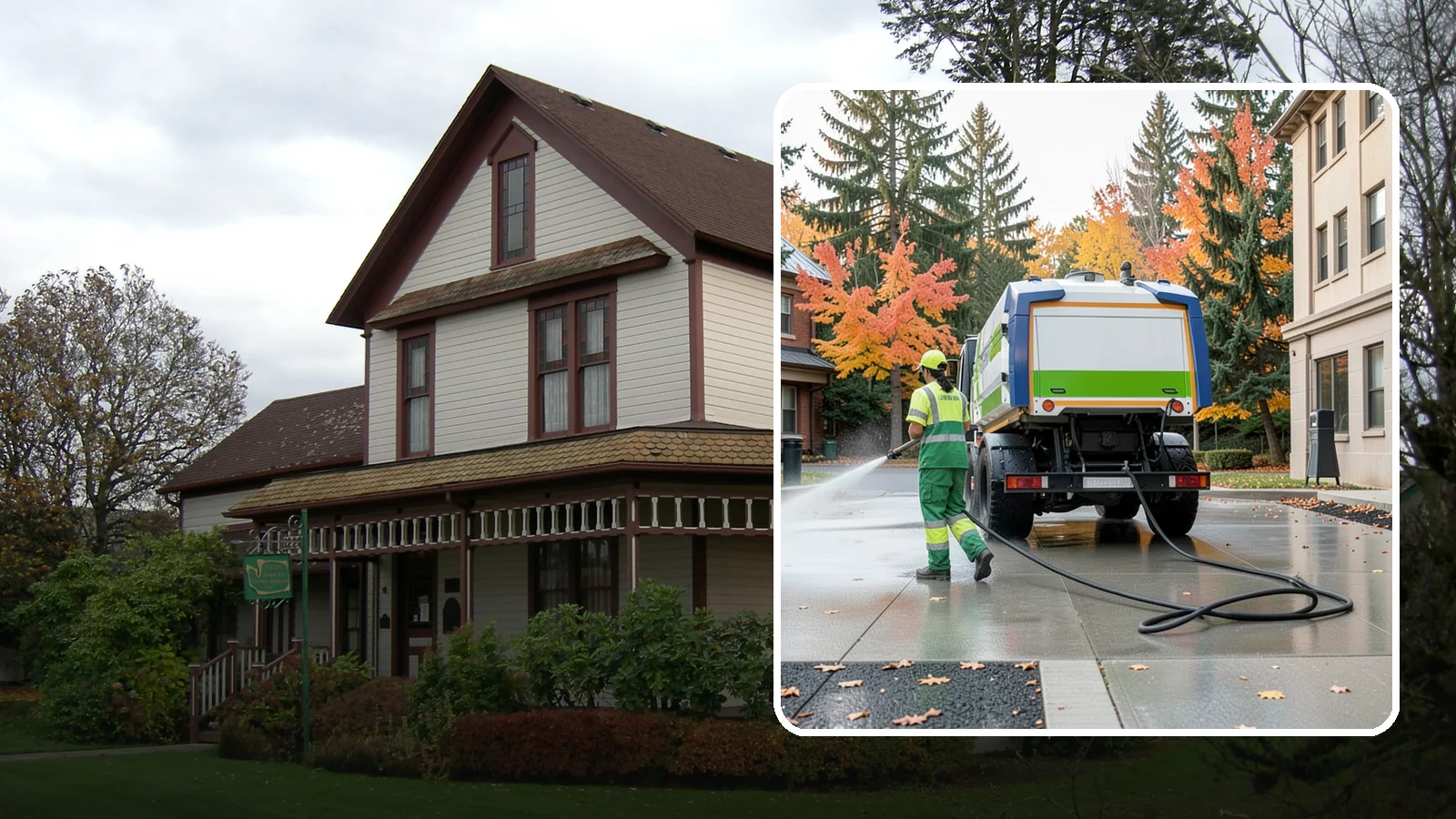 Municipal Plaza Cleaning in Sumner, Pierce County, WA - We deep clean public plazas, courtyards, and gathering spaces to restore hardscape appearance for Western Washington civic...