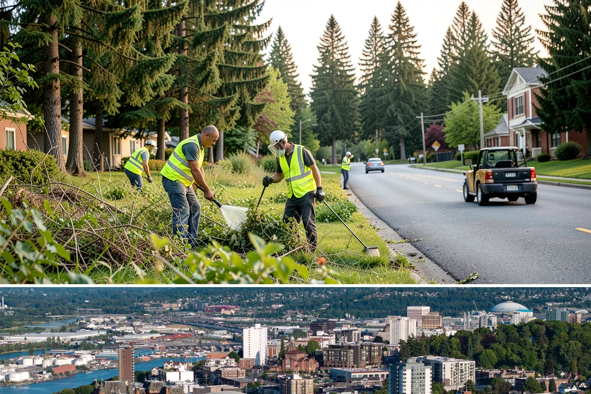 Municipal Plaza Cleaning in Tacoma, Pierce County, WA - Plaza cleaning is scheduled in the dry season and timed ahead of major public events to present spaces at their best.