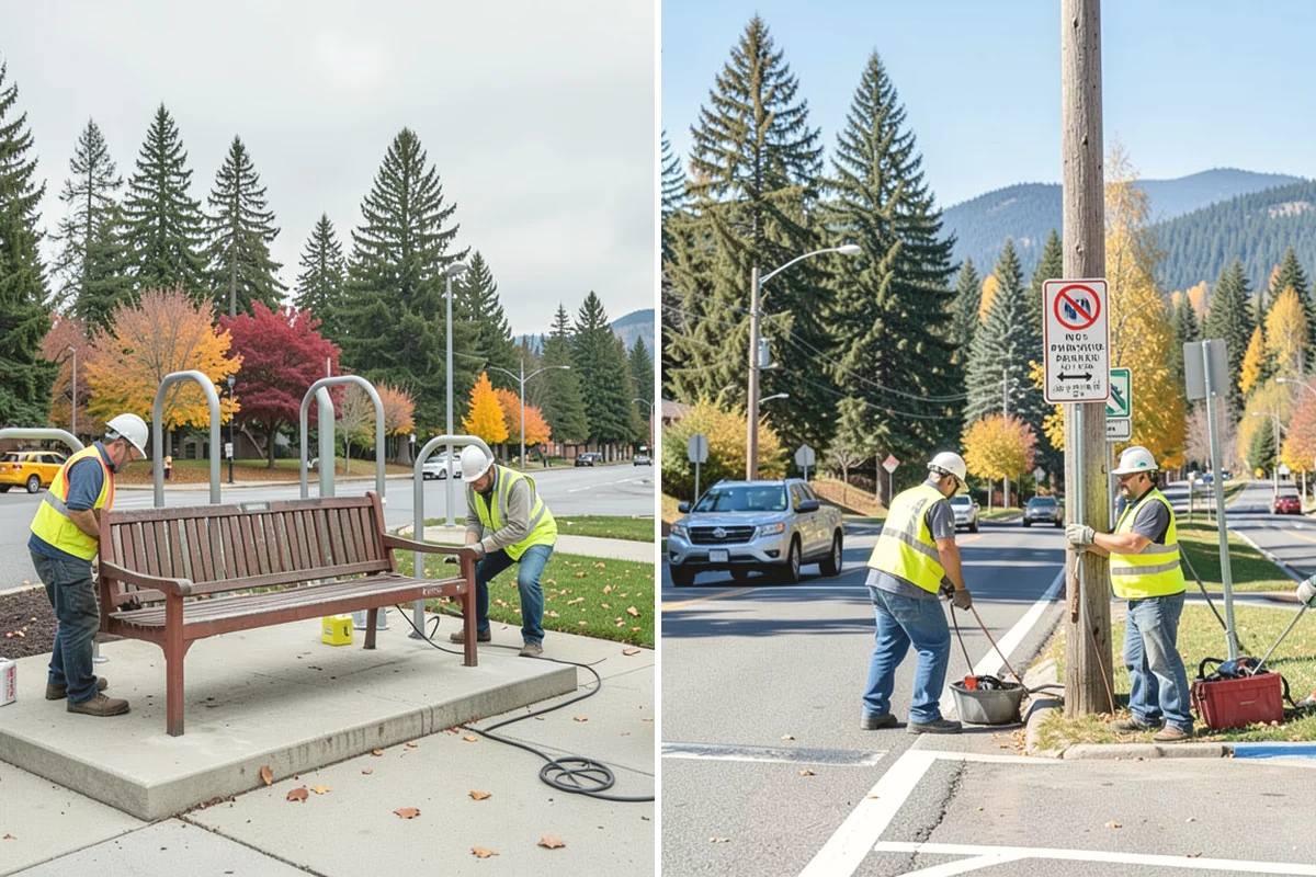 Municipal Plaza Cleaning in University Place, Pierce County, WA - We assess plaza surfaces and staining and confirm a plan