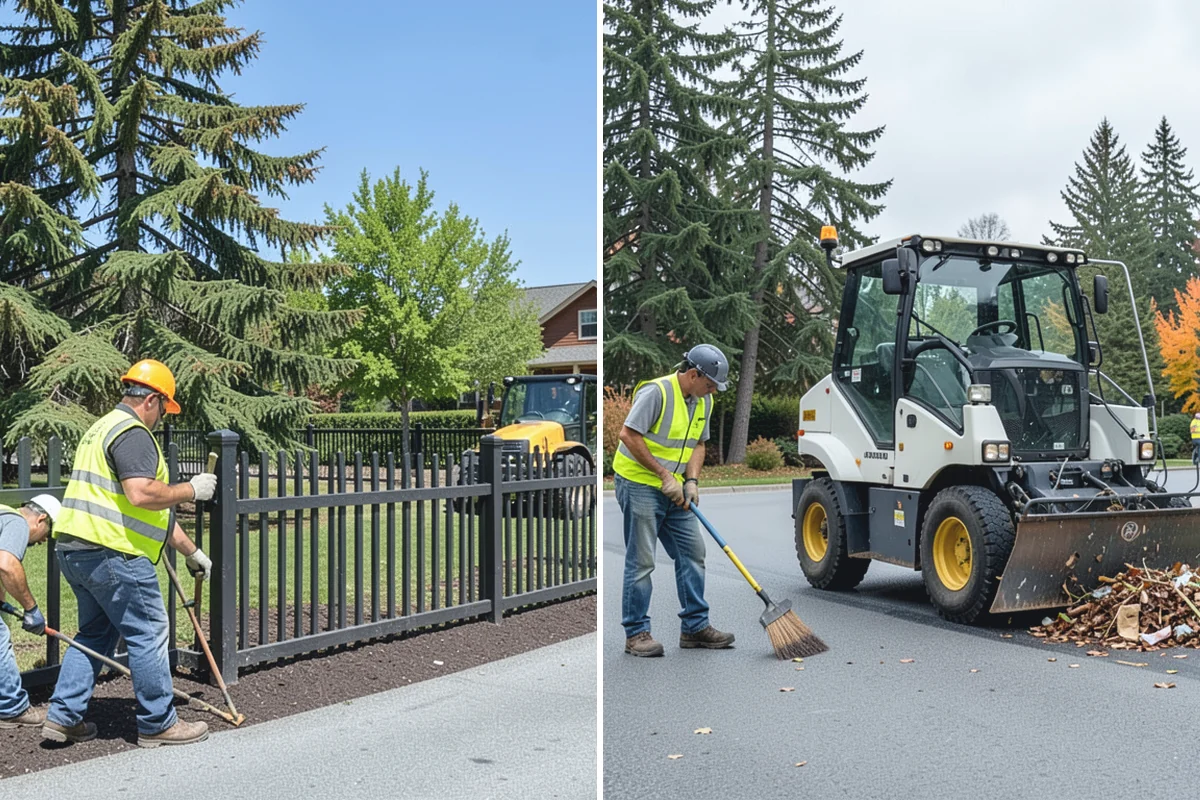Municipal Plaza Cleaning in Woodinville, King County, WA - We assess plaza surfaces and staining and confirm a plan