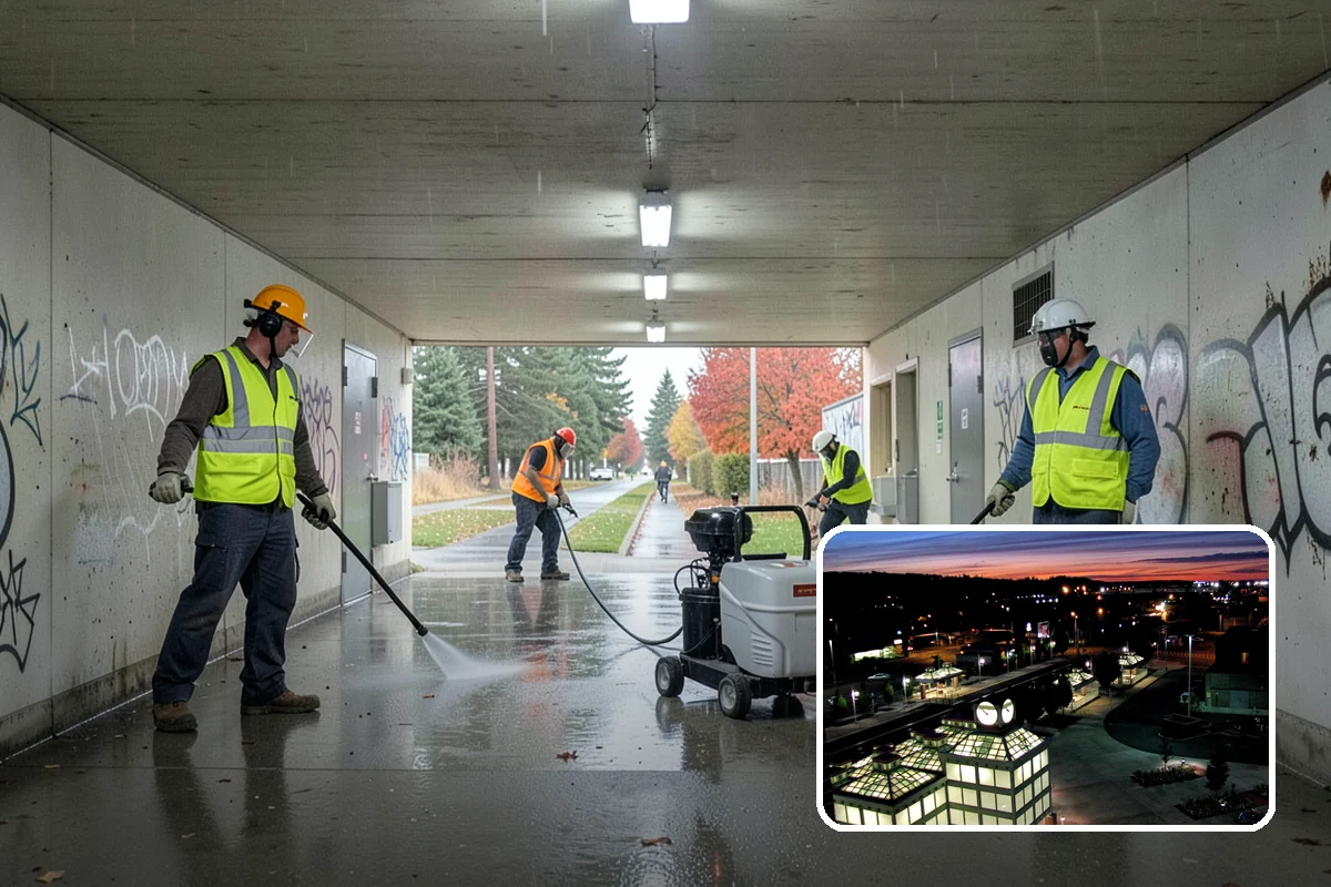 Municipal Restroom Construction in Auburn, King County, WA - Delivers vandal-resistant fixtures and finishes built for public abuse