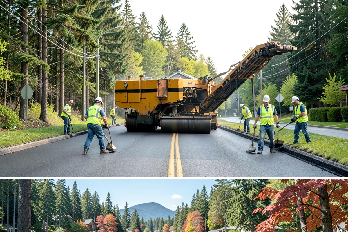 Municipal Restroom Construction in Covington, King County, WA - Underground utility work and foundations proceed most reliably during the drier construction season.