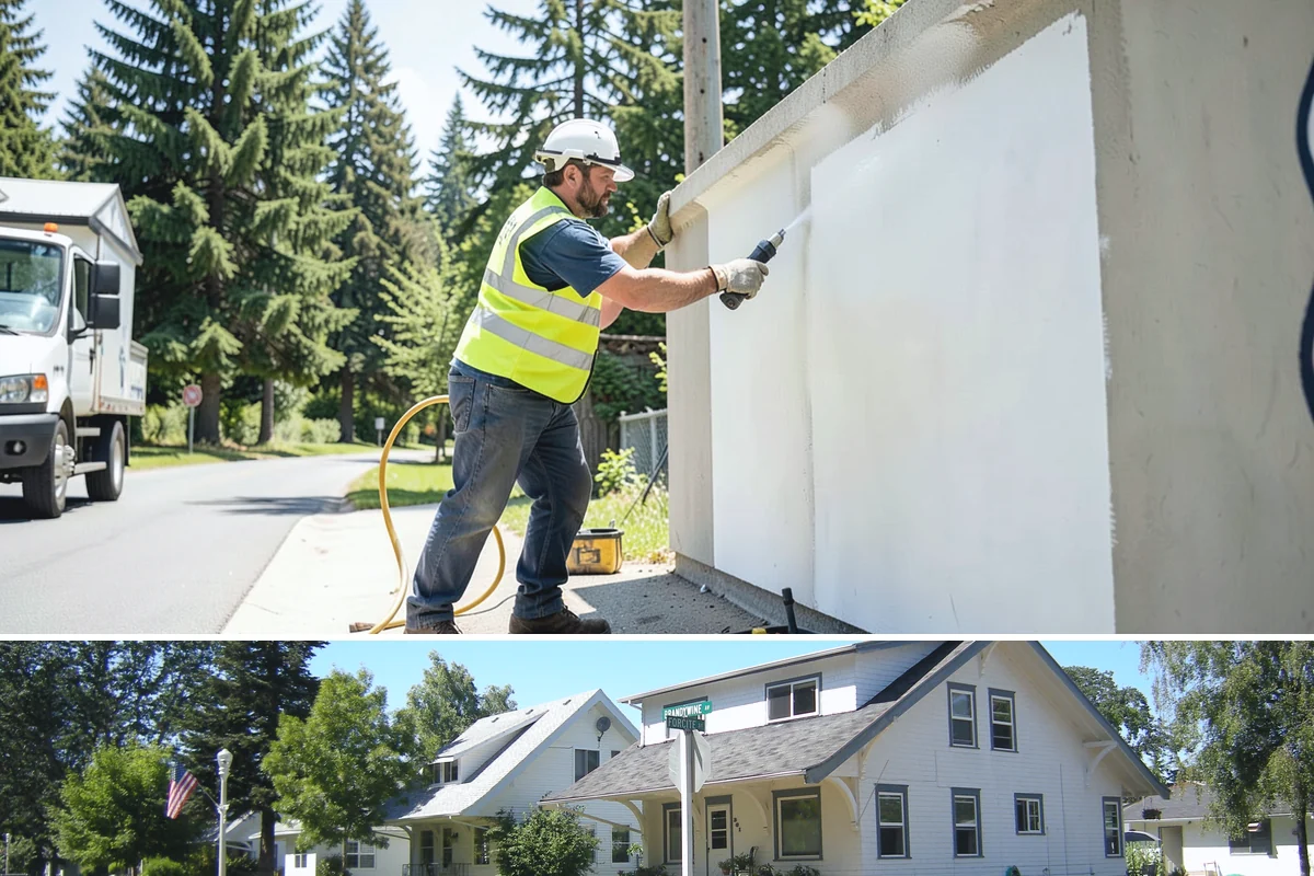 Municipal Restroom Construction in DuPont, Pierce County, WA - Underground utility work and foundations proceed most reliably during the drier construction season.