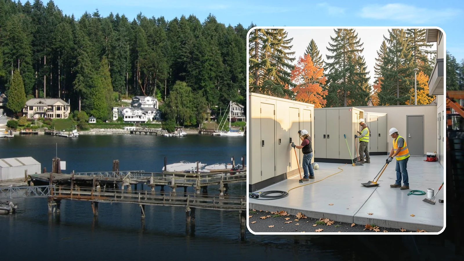 Municipal Restroom Construction in Gig Harbor, Pierce County, WA - Build durable public restroom facilities engineered for high traffic, vandal resistance, and accessibility compliance.