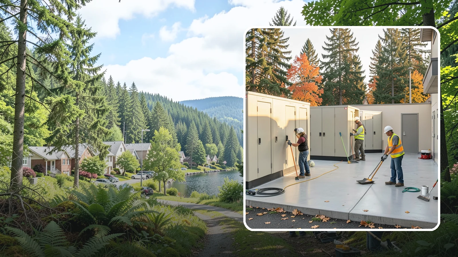 Municipal Restroom Construction in Lake Forest Park, King County, WA - Build durable public restroom facilities engineered for high traffic, vandal resistance, and accessibility compliance.