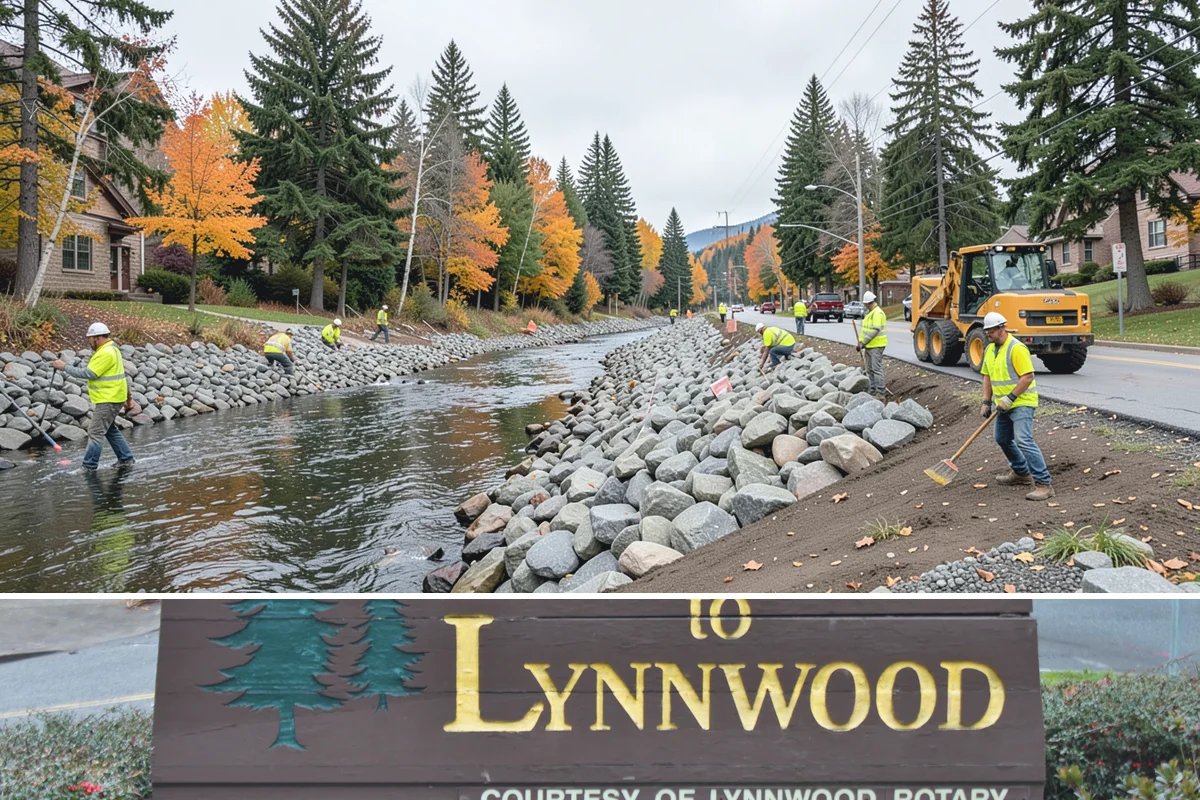 Municipal Restroom Construction in Lynnwood, Snohomish County, WA - Underground utility work and foundations proceed most reliably during the drier construction season.