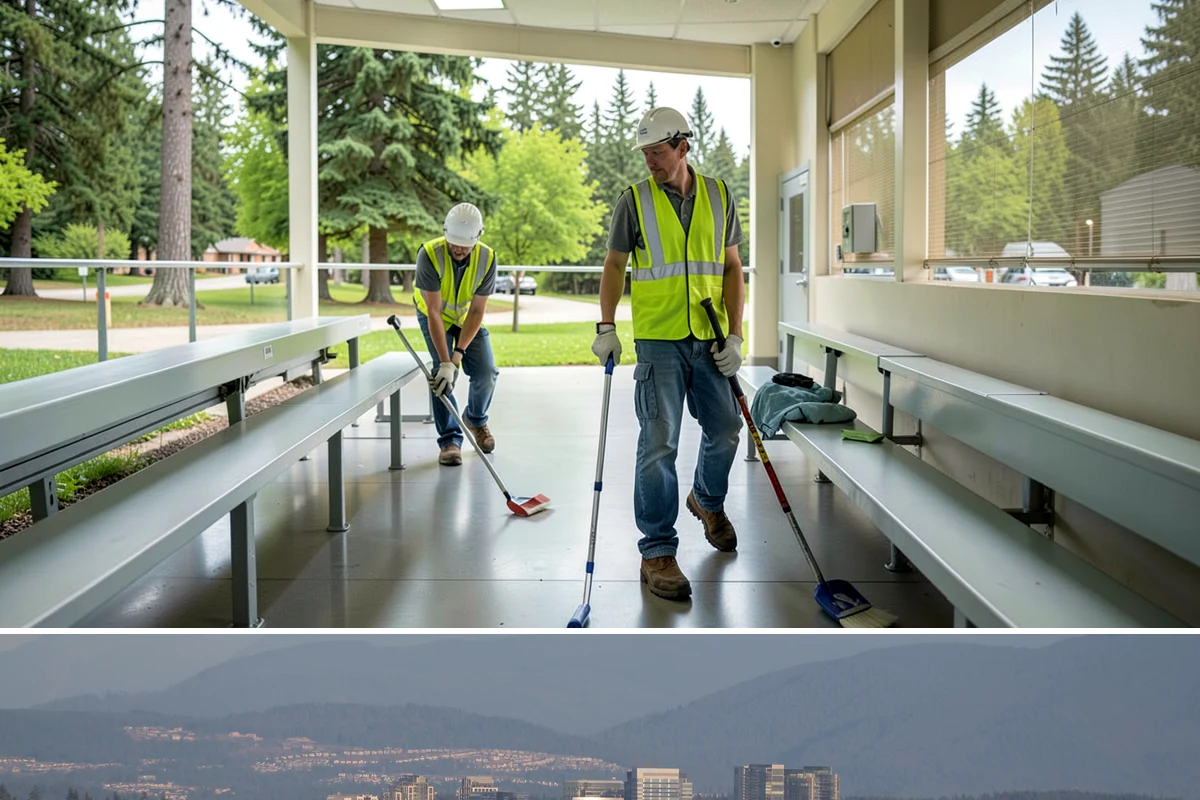 Municipal Restroom Construction in Medina, King County, WA - Underground utility work and foundations proceed most reliably during the drier construction season.