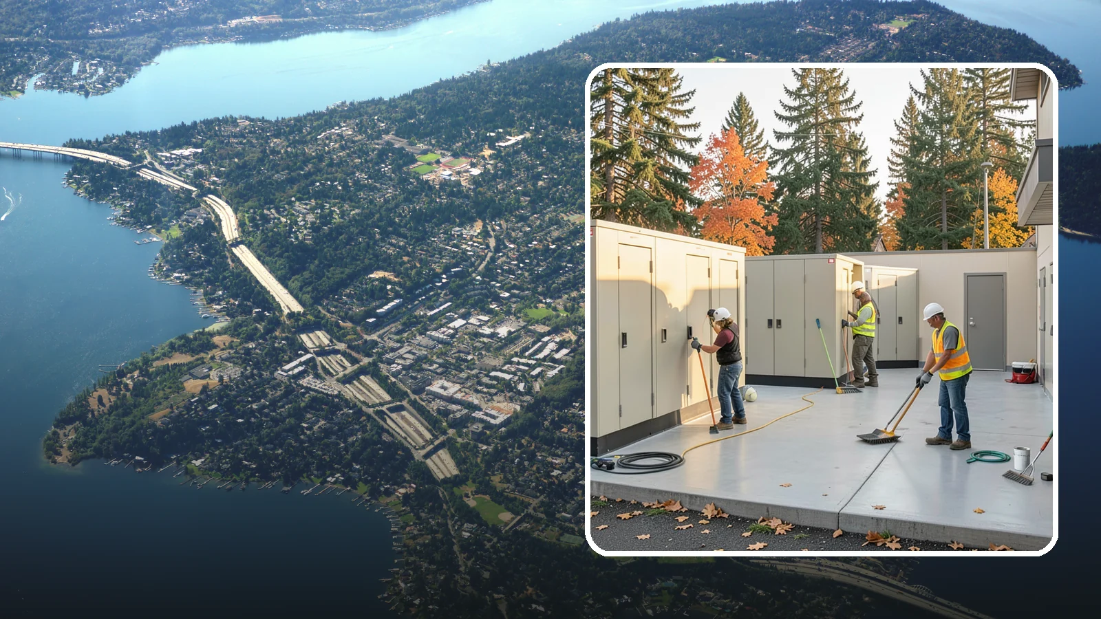 Municipal Restroom Construction in Mercer Island, King County, WA - Build durable public restroom facilities engineered for high traffic, vandal resistance, and accessibility compliance.