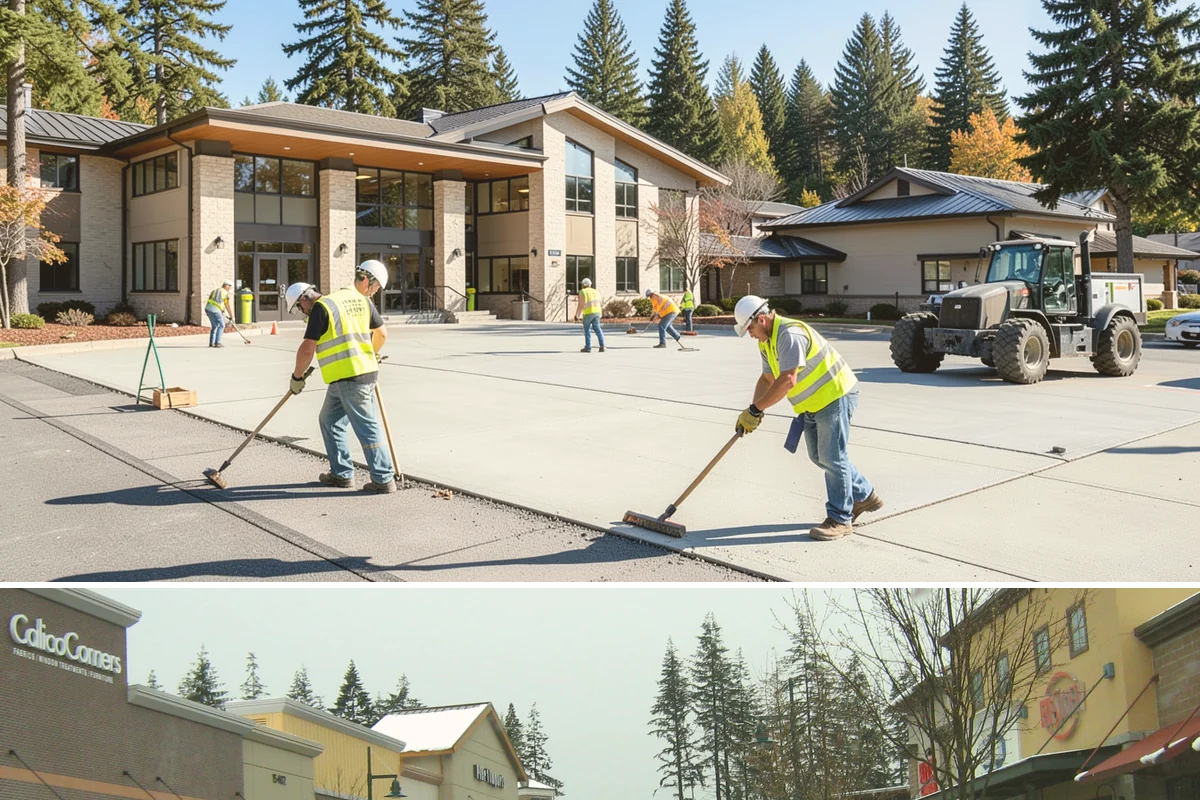 Municipal Restroom Construction in Mill Creek, Snohomish County, WA - Underground utility work and foundations proceed most reliably during the drier construction season.