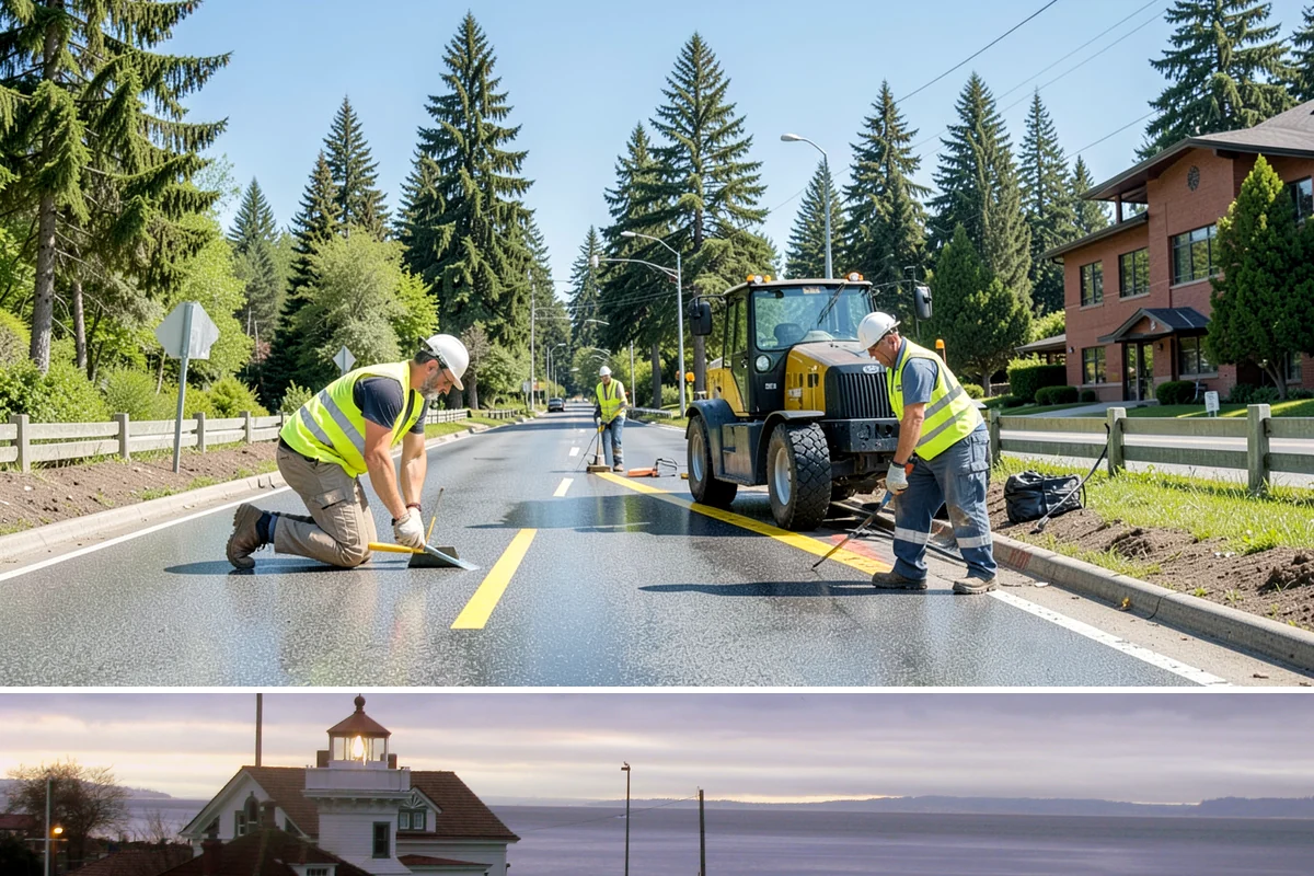 Municipal Restroom Construction in Mukilteo, Snohomish County, WA - Underground utility work and foundations proceed most reliably during the drier construction season.