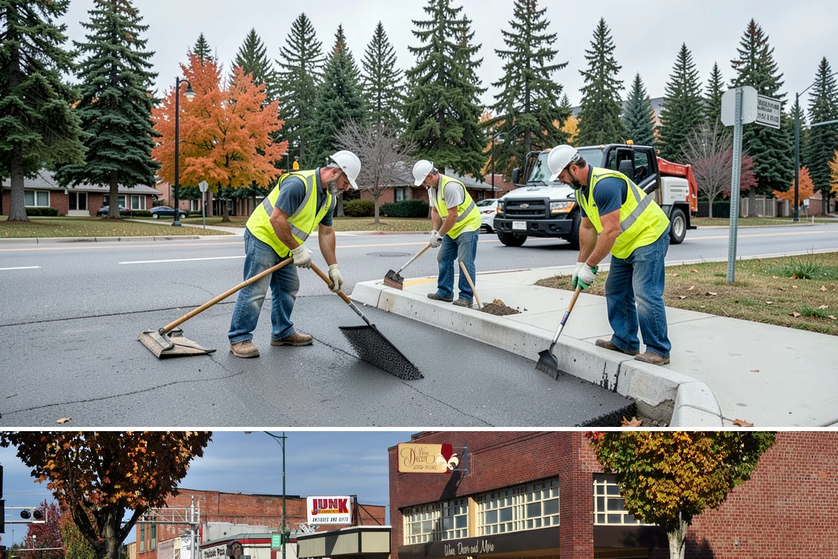 Municipal Restroom Construction in Puyallup, Pierce County, WA - Underground utility work and foundations proceed most reliably during the drier construction season.
