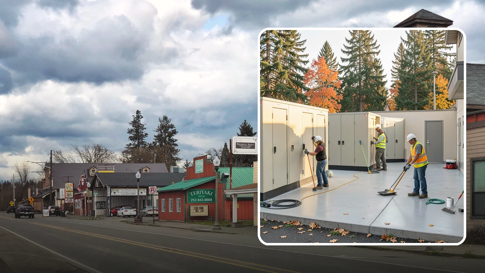 Municipal Restroom Construction in Roy, Pierce County, WA - Build durable public restroom facilities engineered for high traffic, vandal resistance, and accessibility compliance.