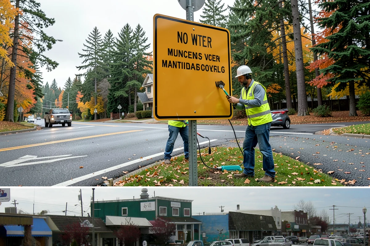 Municipal Restroom Construction in Stanwood, Snohomish County, WA - Underground utility work and foundations proceed most reliably during the drier construction season.
